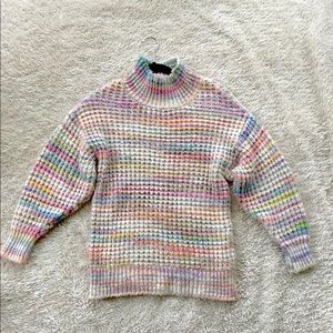 Topshop Petite Rainbow Sweater XS